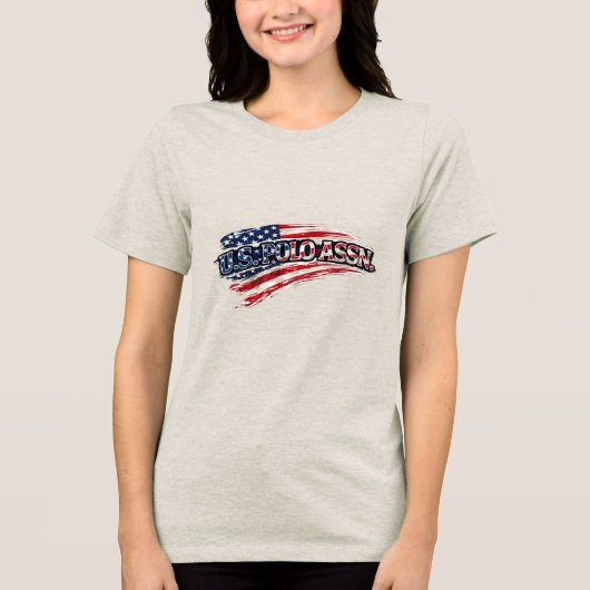 Vintage USA Vlag Tri-Blend T-shirt (Voorkant)