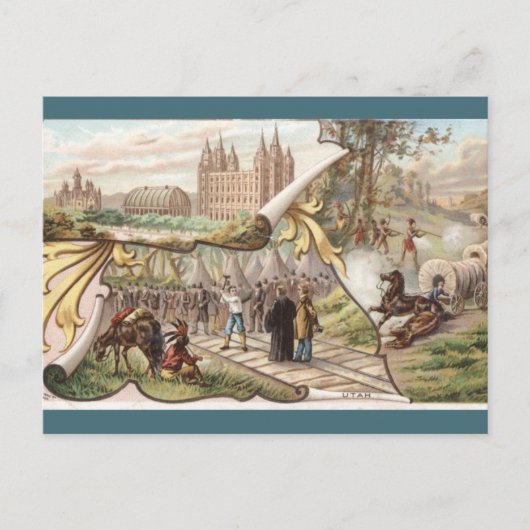 Vintage Utah Briefkaart (Voorkant)