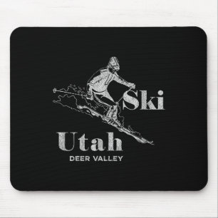 Vintage Utah Deer Valley Skiën T-shirt Muismat