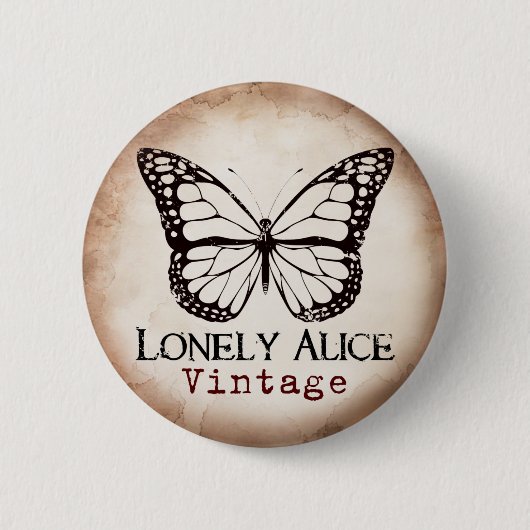 "Vintage" V Ronde Button 5,7 Cm (Voorkant)