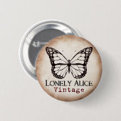"Vintage" V Ronde Button 5,7 Cm (Voorkant /achterkant)