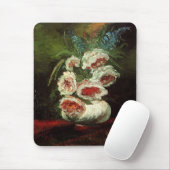 Vintage vaas met pioenrozen, Vincent van Gogh. Muismat (Met muis)