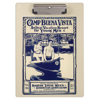 Vintage Vacation Poster Camp Buena Vista - Boston Klembord