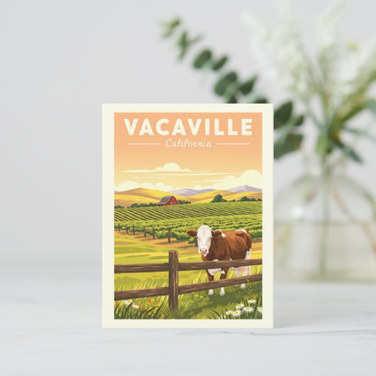 Vintage Vacaville California Briefkaart (Staand voorkant)