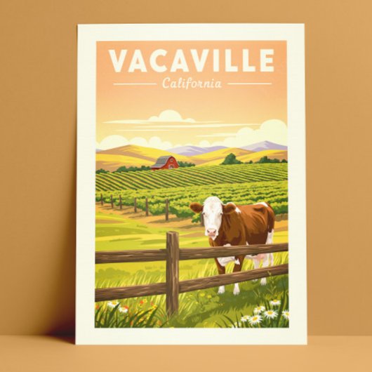 Vintage Vacaville California Briefkaart