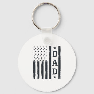 Vintage Vader Amerikaanse Vlag Vector Design_1 Sleutelhanger