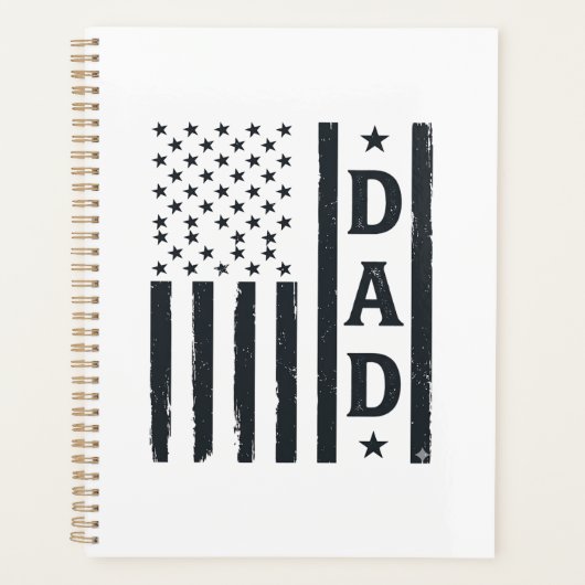 Vintage Vader Amerikaanse Vlag Vectorontwerp_1 Planner (Voorkant)