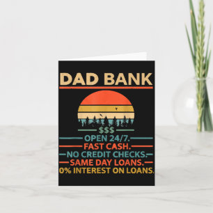Vintage Vader Bank Credit Checks Funny Vaderdag Kaart
