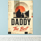 Vintage Vader Canvas Wandkunst Afdruk (Insitu (Houten vloer))