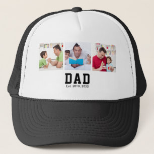 Vintage Vader Opgericht Cadeau Tekst 3 Foto Trucker Pet