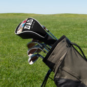 Vintage Vader Opgerichte Cadeau Tekst 3 Foto Golfheadcover (Insitu)