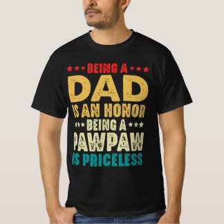 Vintage vader zijn is een eer om een pawpaw te zij t-shirt