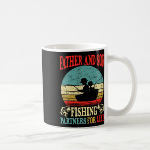 Vintage vader zoon vispartners voor het leven papa koffiemok