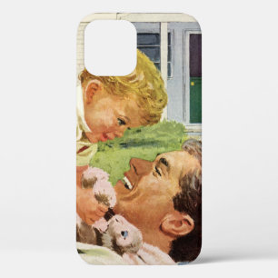 Vintage Vaderdag, Gelukkig gezin in de voorsteden Case-Mate iPhone Case