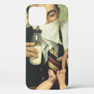 Vintage Vaderdag, papa geeft baby een fles Case-Mate iPhone Case