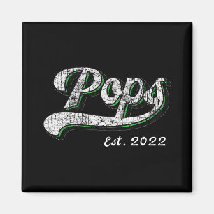 Vintage Vaderdag Ps Est 2022 Voor Nieuwe Grootvade Magneet