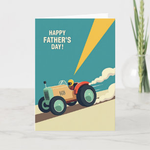 Vintage Vaderdag Racer Kaart
