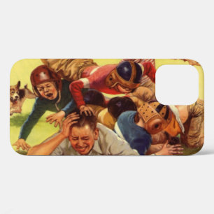 Vintage Vaderdag, Voetbal Kinderen en Familie Hond Case-Mate iPhone Case