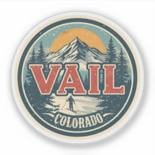 vintage Vail Colorado outdoor winter snow ski Sticker
