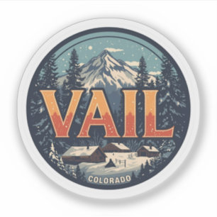 vintage Vail Colorado outdoor winter snow ski Sticker
