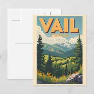 vintage Vail Colorado outdoor zomer souvenirs Briefkaart