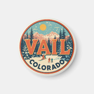 vintage Vail Colorado outdoor zomer souvenirs  Magneet