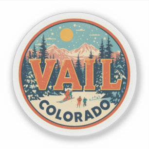 Vintage Vail Colorado outdoor zomer souvenirs Sticker
