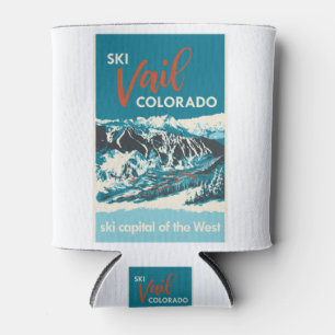 Vintage Vail Ski Poster Blikjeskoeler