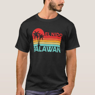 Vintage vakantie Filipijnen reis Azië El Nido P T-shirt