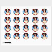 Vintage Vakantie Ronde Sticker (Vel)