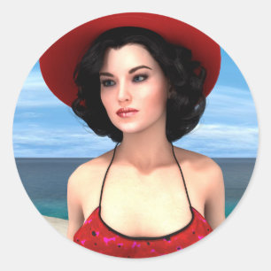 Vintage Vakantie Ronde Sticker