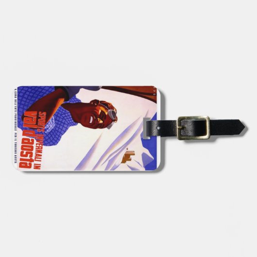 Vintage Val D'aosta Bagagelabel (Voorkant horizontaal)