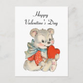 vintage Valentijn beer Briefkaart