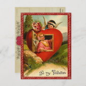 Vintage Valentijn Briefkaart (Voorkant / Achterkant)
