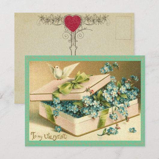 Vintage Valentijn Briefkaart (Voorkant / Achterkant)