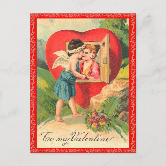 Vintage Valentijn Briefkaart (Voorkant)
