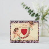 Vintage Valentijn Briefkaart (Staand voorkant)