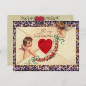 Vintage Valentijn Briefkaart (Voorkant / Achterkant)