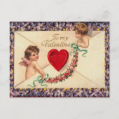 Vintage Valentijn Briefkaart (Voorkant)