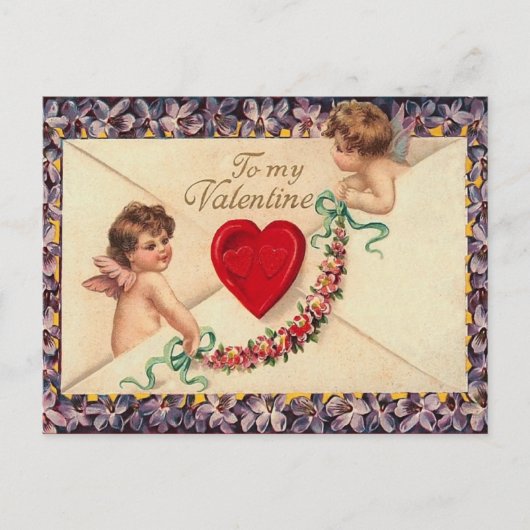 Vintage Valentijn Briefkaart (Voorkant)