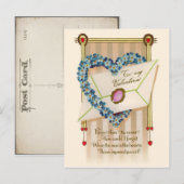 Vintage Valentijn Briefkaart (Voorkant / Achterkant)