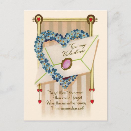 Vintage Valentijn Briefkaart (Voorkant)