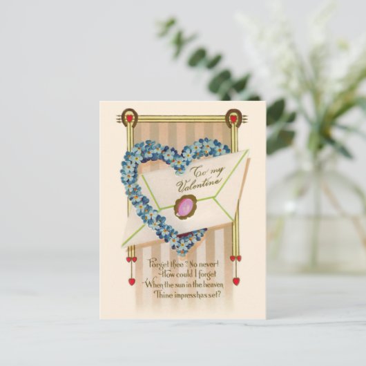 Vintage Valentijn Briefkaart (Staand voorkant)