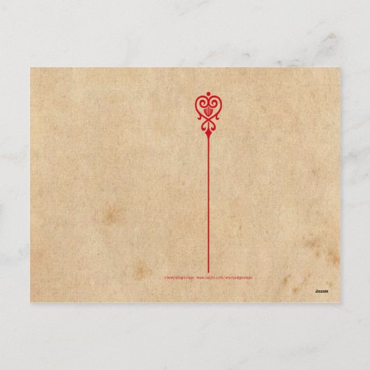 Vintage Valentijn Briefkaart (Achterkant)