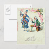 Vintage Valentijn Briefkaart (Voorkant / Achterkant)