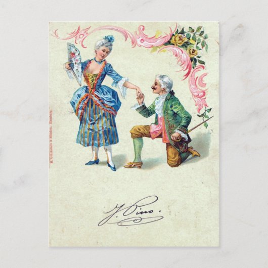 Vintage Valentijn Briefkaart (Voorkant)