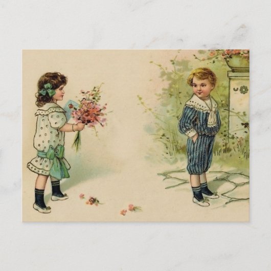 Vintage Valentijn Briefkaart (Voorkant)