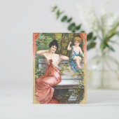 Vintage Valentijn Briefkaart (Staand voorkant)