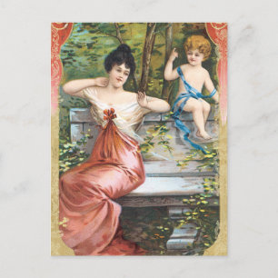 Vintage Valentijn Briefkaart