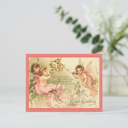 Vintage Valentijn Briefkaart (Staand voorkant)